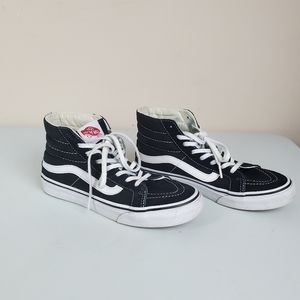 VANS HI TOP sneakers black and white